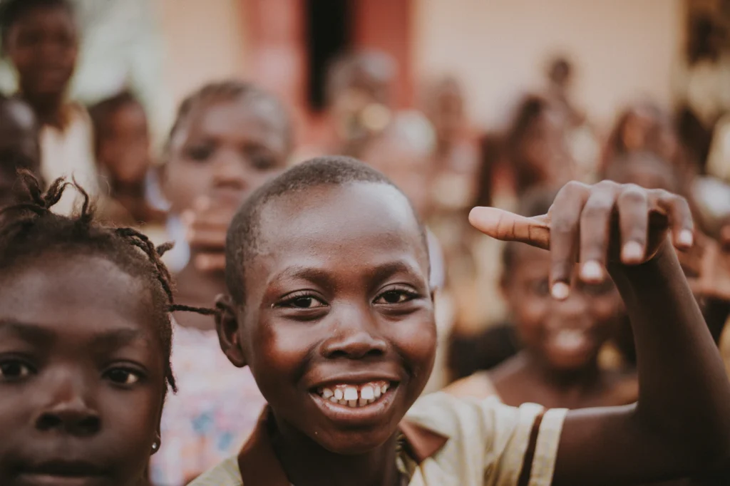 A group of smiling children