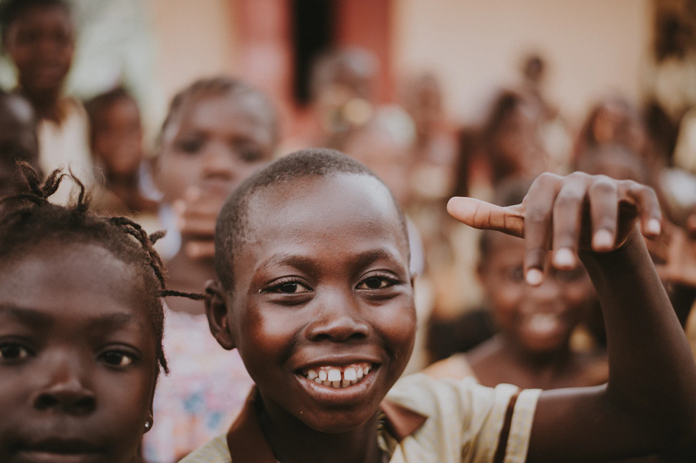 A group of smiling children